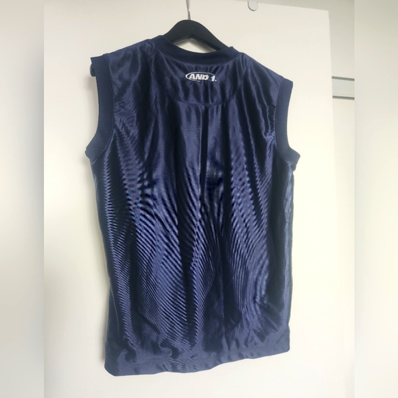 AND1 Vintage Basketball Jersey (Navy Blue, Size L) - Picture 2 of 3